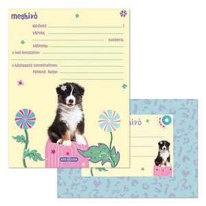 Ars Una party meghívó Cute Animals  Aussie 26' 50225286 prémium minőség