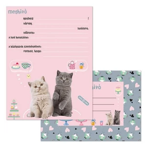 Ars Una party meghívó Cute Animals Tea Party 26' 50225323 prémium minőség