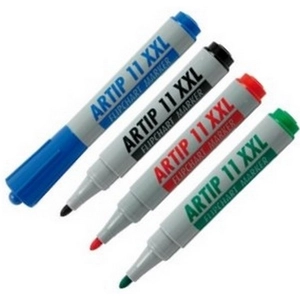 Artip 11 XXL marker 4színű 3mm kerek hegyű flipchart marker ICO táblamarker