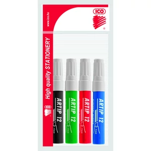 Artip 12 marker 4színű 1-4mm vágott hegyű flipchart marker ICO táblamarker