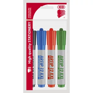 Artip 12 XXL marker 4színű 1-4mm vágott hegyű flipchart marker ICO táblamarker