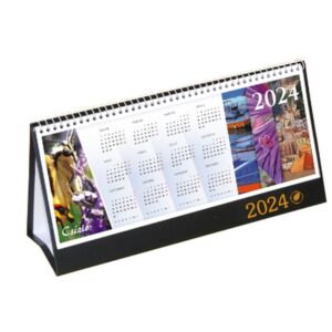 Asztali naptár 1 álló 2024 Csízió fekete napi motivációval 53 lapos-méret: 310x160 mm