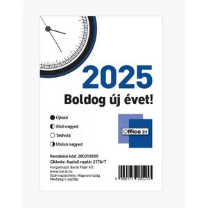 Asztali naptár TA/21 2025 asztalinaptár TA24 naptárhát nélküli