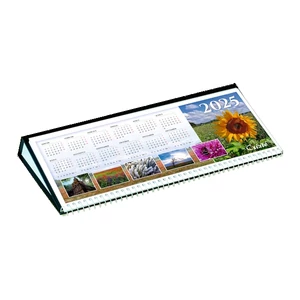 Asztali naptár fekvő 2025 Csízió fekete napi motivációval 53 lapos-méret: 310x160 mm