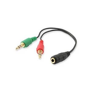 Audio elosztó kábel 13cm 1 bemenet/2 kimenet EQUIP