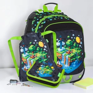 Bagmaster iskolatáska szett 26 Alfa 26 B lego-zöld táska,tolltartó,tornazsák