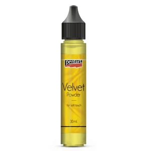 Bársonypor Pentart 30ml citromsárga