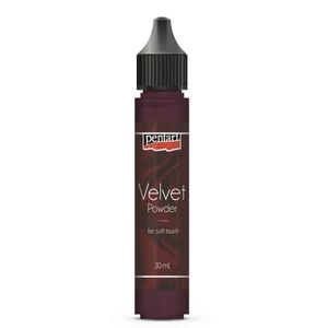 Bársonypor Pentart 30ml gránátvörös