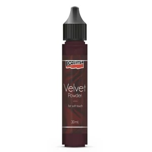 Bársonypor Pentart 30ml sötétbarna