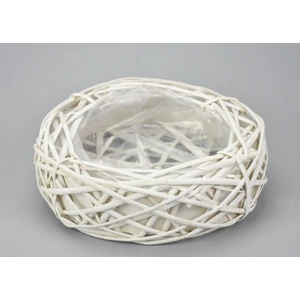 Dekor bélelt fészek Méret: átmérő: 25cm, mag: 9cm FEHÉR KÖZEPES