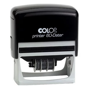 Bélyegző Colop Printer 60-Date Dátum+szöveg bélyegző K fekete 01026100 m: 37x76mm
