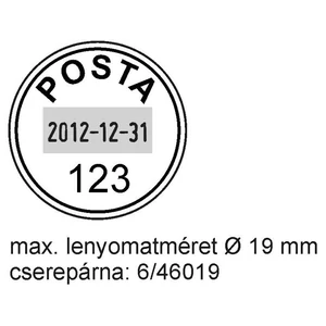 Bélyegző Trodat 46119 dátumbélyegző O 19 mm, dát.: 3 mm