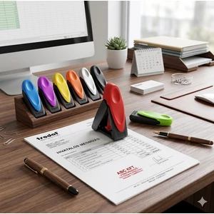 Bélyegző Trodat 9430 Mobile Printy piros PN 30x33mm párna nélküli