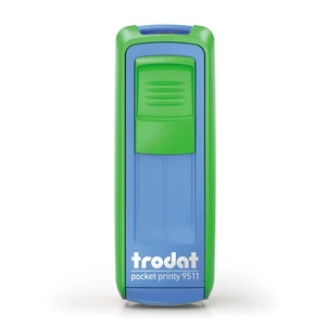 Bélyegző Trodat 9511 Pocket Printy zöld/kék 38x14mm