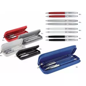 Tollkészlet g.toll+nyomósiron műanyag tolltokban kék Zenga gravírozható toll