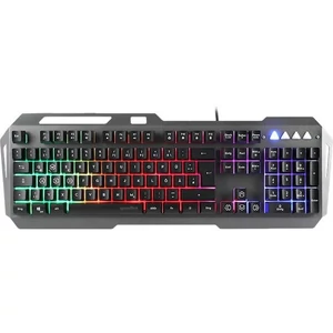 Billentyűzet vezetékes USB gaming fém HUN SPEEDLINK LUNERA RGB Rainbow fekete