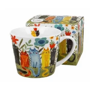 Bögre porcelán 610ml Garden Felines