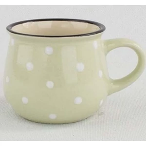 Bögre Porcelán 2,3dl pisztácia pöttyös