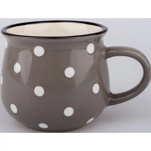 Bögre Porcelán 2,3dl taupe pöttyös