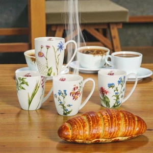 Bögre porcelán 360ml COLORS OF NATURE 4 db/szett-virágos Díszdobozban