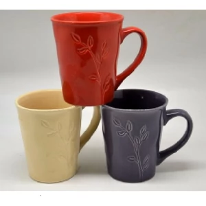 Bögre levél minta 350ml 9x10,8 cm