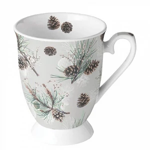 Bögre porcelán Ambiante Pine Cone All Over 2,5dl porcelánbögre