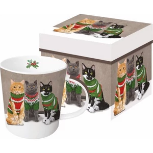 Bögre porcelán 0,35l dobozban, Sweater Cats