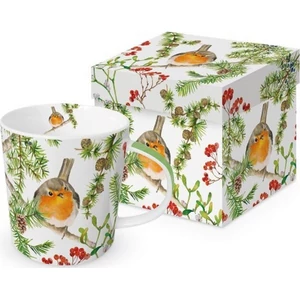Bögre porcelán 0,4l dobozban, Robin in Tree