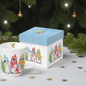 Bögre porcelán 0,4l dobozban, Sacred Penguins