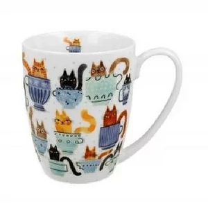 Bögre porcelán 360ml Teacup Cats