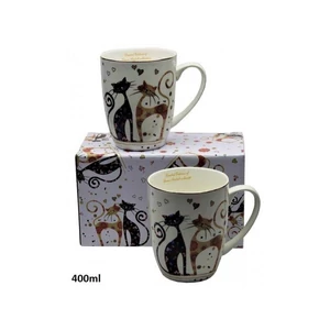 Bögre porcelán 400ml páros, cicás