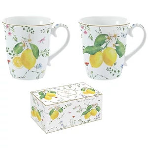 Bögre szett Porcelán 2,7dl Fleurs et Citrons 2db-os dobozban