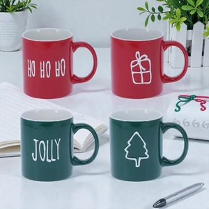 Bögre porcelán 340ml karácsony mintás 4féle KPM25