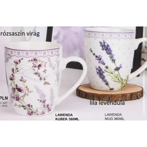 Bögre Porcelán 3,6dl Lawenda-levendulás dobozban