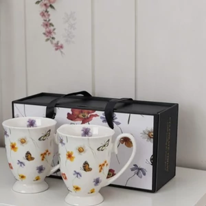 Bögre porcelán 340ml MARGARET 2 db/szett Díszdobozban