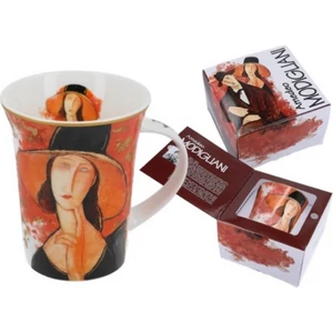 Bögre porcelán 350ml Amedeo Modigliani: Jeanne Hebuterne kalapban
