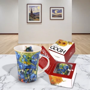 Bögre porcelán 350ml dobozban Van Gogh: Íriszek