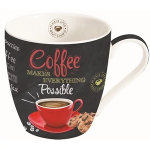 Bögre Porcelán 3,5dl It's Coffee Time Red dobozban