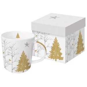 Bögre porcelán 3,5dl dobozban Mystic Tree gold