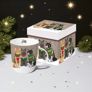 Bögre porcelán 3,5dl dobozban, Sweater Cats