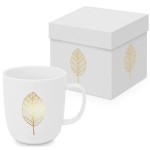 Bögre porcelán 3,5dl dobozban,Pure Gold Leaves