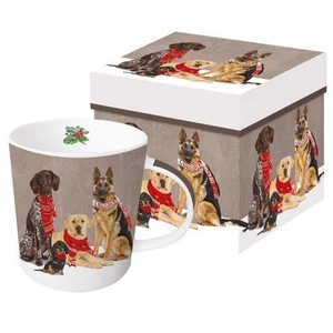 Bögre Porcelán 3,5dl Scarf Dogs dobozban