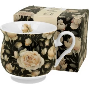 Bögre porcelán 400ml dobozban, English Roses Black