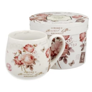 Bögre porcelán 4dl Secesja dobozban