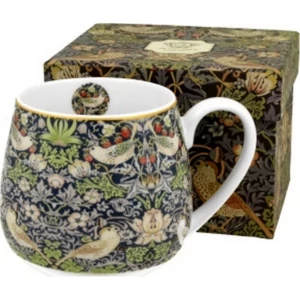 Bögre porcelán 400ml dobozban, William Morris:Strawberry Thief Blue