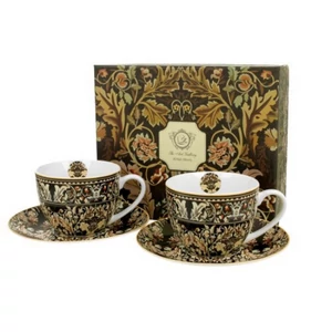 Porcelán csésze+alj 300ml dobozban, William Morris:Acanthus Leaves Porceláncsésze+alj 2személyes
