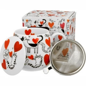 Bögre Porcelán 4,3dl Serca dobozban