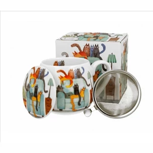 Bögre Porcelán 4,3dl tetővel,fémszűrővel, The Chair dobozban