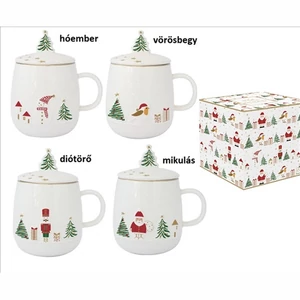 Bögre porcelán 4,5dl Let it Snow dobozban