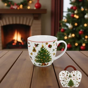 Bögre porcelán 460ml díszcsomagolásban, Christmas Tree